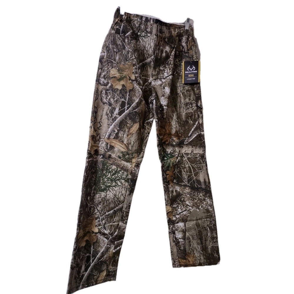 Realtree Camo Pants S Mens Gorp Core Cabin Core Relaxed Fit RT Edge 5 Pocket NEW